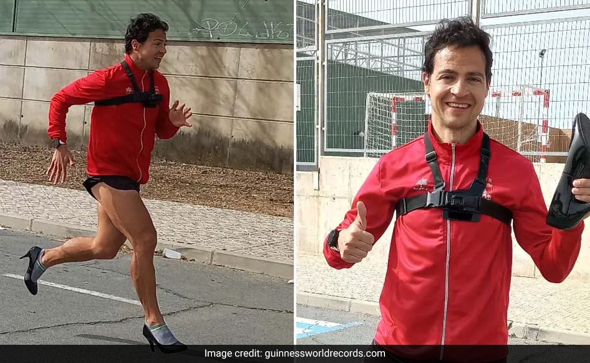 Watch: Spanish Man Breaks 100-Metre Sprint Record Wearing High Heels Watch: Spanish Man Breaks 100-Metre Sprint Record Wearing High Heels