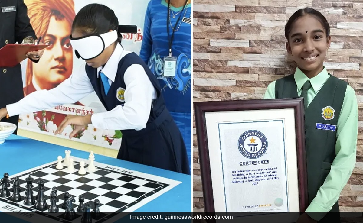 Malaysian Girl, 10, Sets Guinness World Record For Blindfolded Chessboard Arrangement Malaysian Girl, 10, Sets Guinness World Record For Blindfolded Chessboard Arrangement