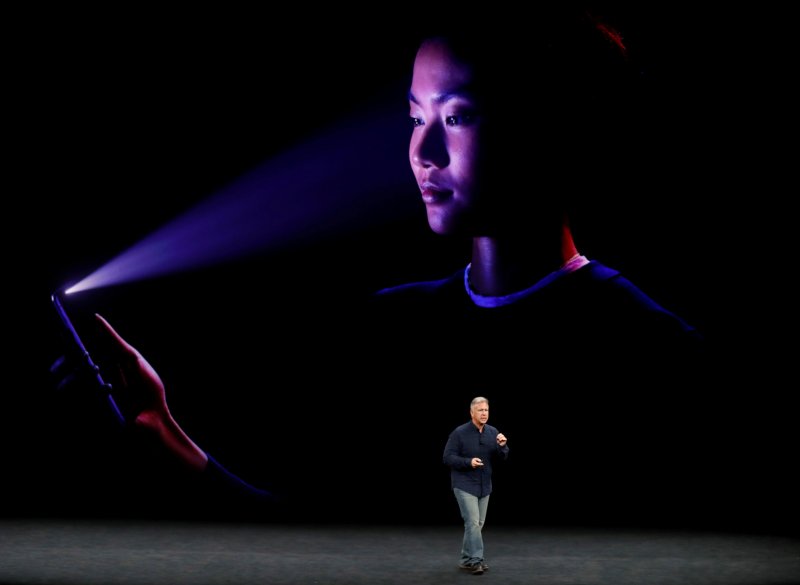 Apple's Phil Schiller introduces the iPhone X during a September 2017 launch event in Cupertino.