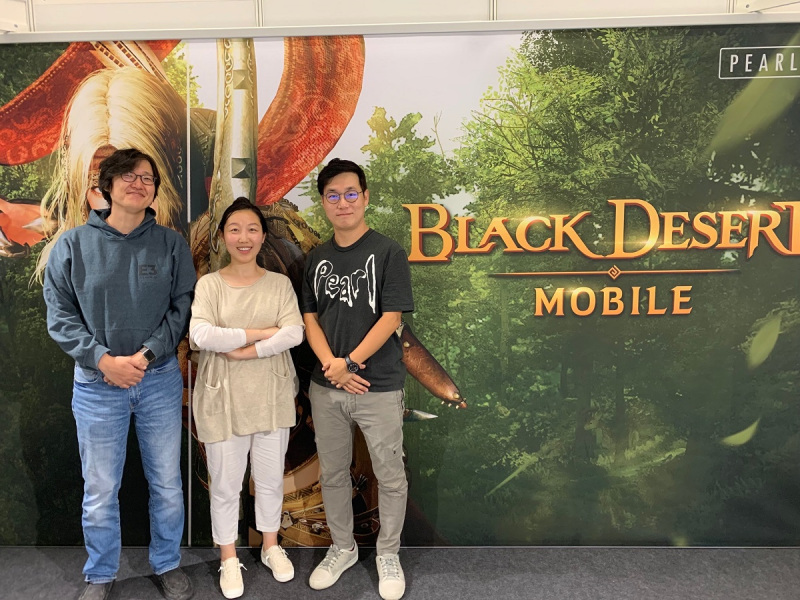 The Black Desert Mobile team at Gamescom 2019.