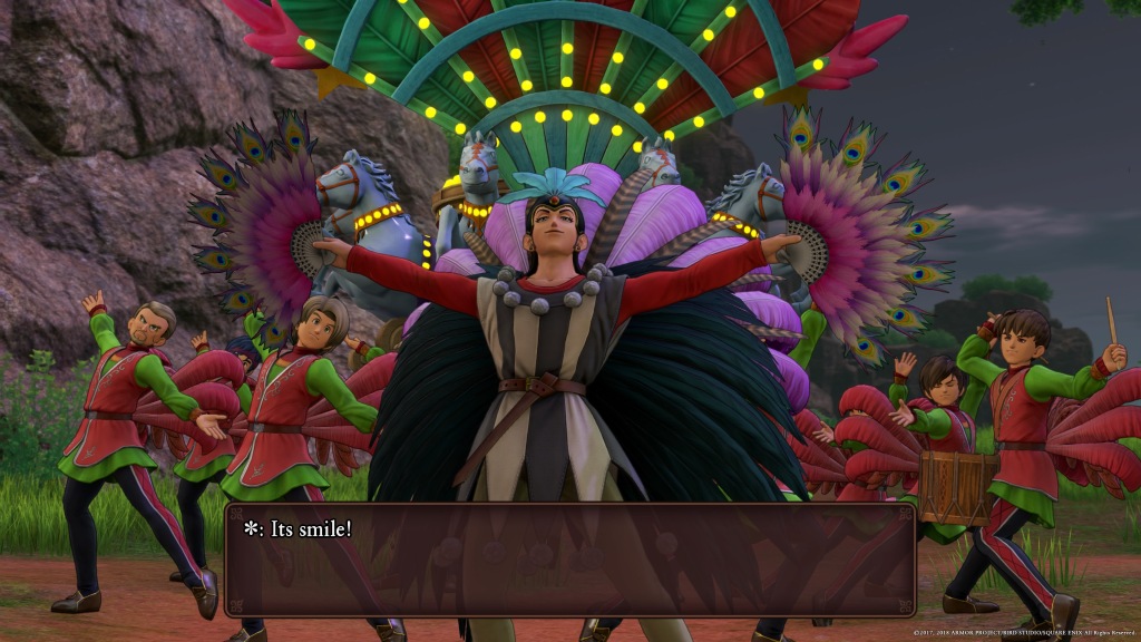 Yes, one of Dragon Quest XI's main characters turns into a Mardi Gras float.