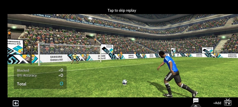 Anzu.io inserts a Samsung ad in Final Kick.